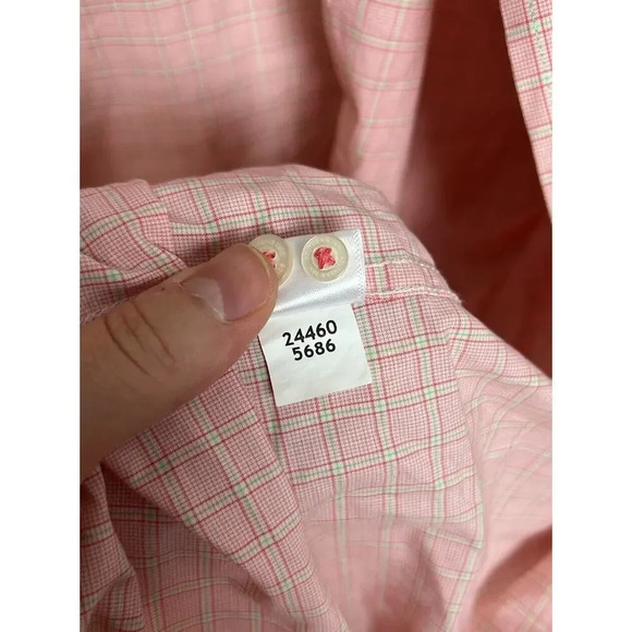 Southern Tide Plaid Trim Fit Button Down Long Sleeve Shirt Size Medium Cotton - Picture 5 of 10